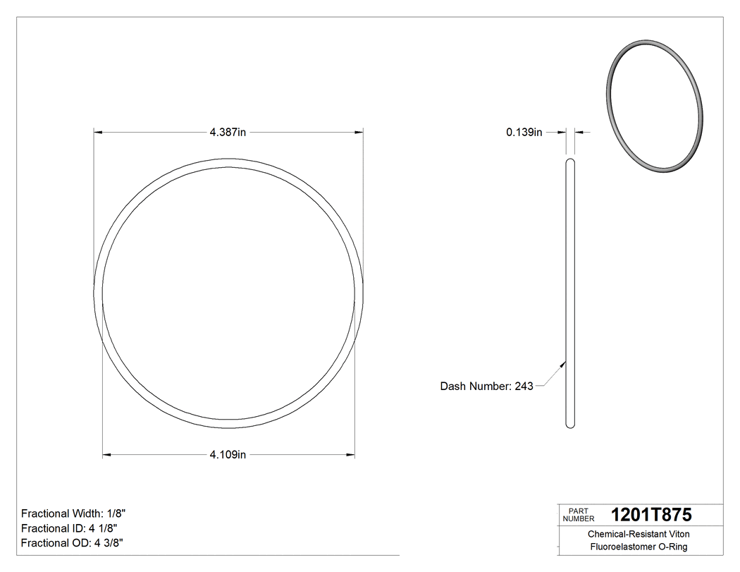 Technical drawing - 1201T875